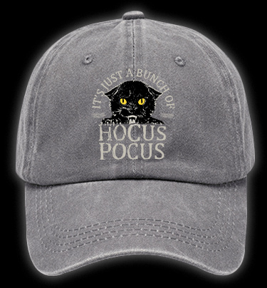 Hocus Pocus Cat Vintage Washed 100% Cotton Baseball Hat - TheDrunkShark