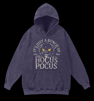 Hocus Pocus Cat Vintage Washed 100% Cotton Hoodie - TheDrunkShark