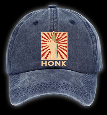 Honk Duck Design Vintage Washed 100% Cotton Baseball Hat - TheDrunkShark