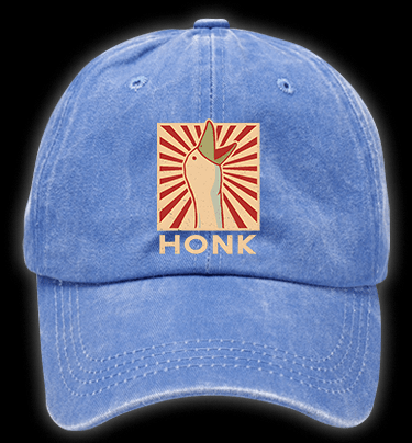 Honk Duck Design Vintage Washed 100% Cotton Baseball Hat - TheDrunkShark