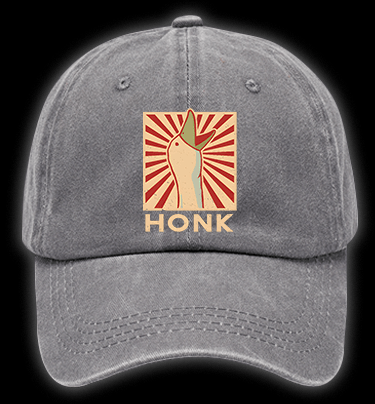 Honk Duck Design Vintage Washed 100% Cotton Baseball Hat - TheDrunkShark