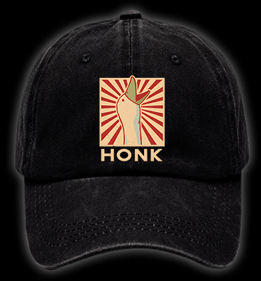 Honk Duck Design Vintage Washed 100% Cotton Baseball Hat - TheDrunkShark