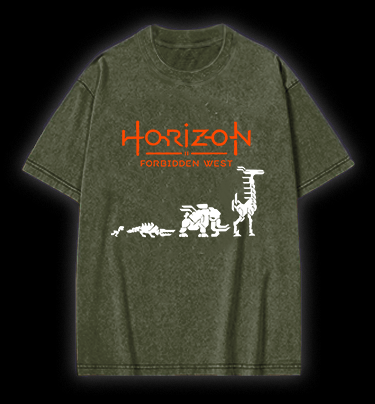 Horizon Deer Vintage Washed 100% Cotton T-Shirt - TheDrunkShark