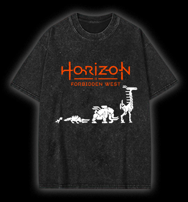 Horizon Deer Vintage Washed 100% Cotton T-Shirt - TheDrunkShark