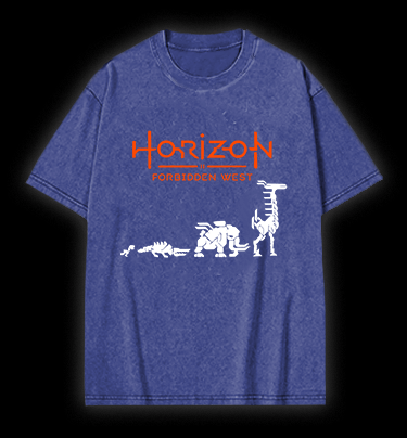 Horizon Deer Vintage Washed 100% Cotton T-Shirt - TheDrunkShark