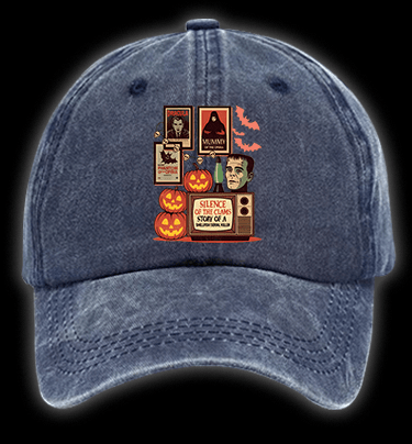 Horror Movies & Halloween Vintage Washed 100% Cotton Baseball Hat - TheDrunkShark