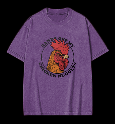 Humorous Chicken Nuggets Guard Vintage Washed 100% Cotton T-Shirt - TheDrunkShark
