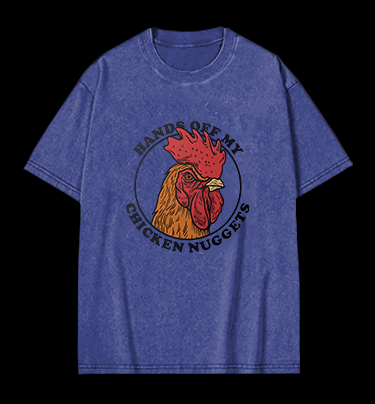 Humorous Chicken Nuggets Guard Vintage Washed 100% Cotton T-Shirt - TheDrunkShark