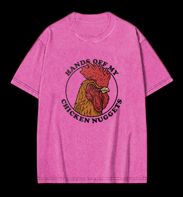 Humorous Chicken Nuggets Guard Vintage Washed 100% Cotton T-Shirt - TheDrunkShark