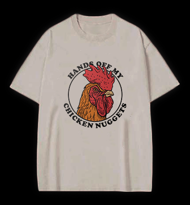 Humorous Chicken Nuggets Guard Vintage Washed 100% Cotton T-Shirt - TheDrunkShark