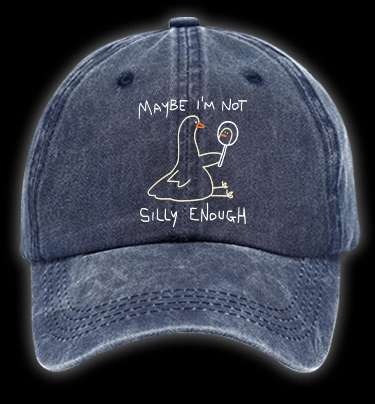 I Am Not A Silly Goose Vintage Washed 100% Cotton Baseball Hat - TheDrunkShark