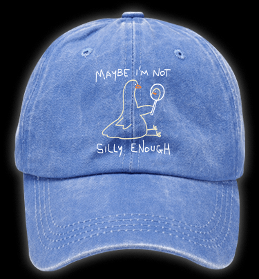 I Am Not A Silly Goose Vintage Washed 100% Cotton Baseball Hat - TheDrunkShark