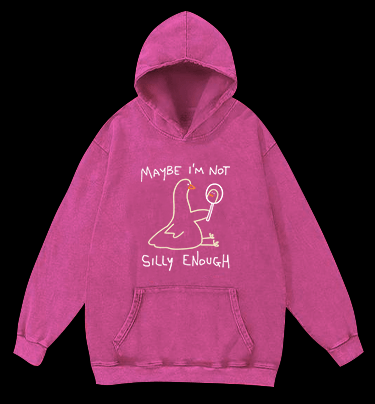 I Am Not A Silly Goose Vintage Washed 100% Cotton Hoodie - TheDrunkShark
