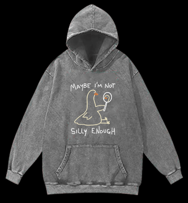 I Am Not A Silly Goose Vintage Washed 100% Cotton Hoodie - TheDrunkShark