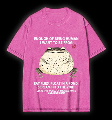 I Want To Become A Frog Vintage Washed 100% Cotton T-Shirt - TheDrunkShark