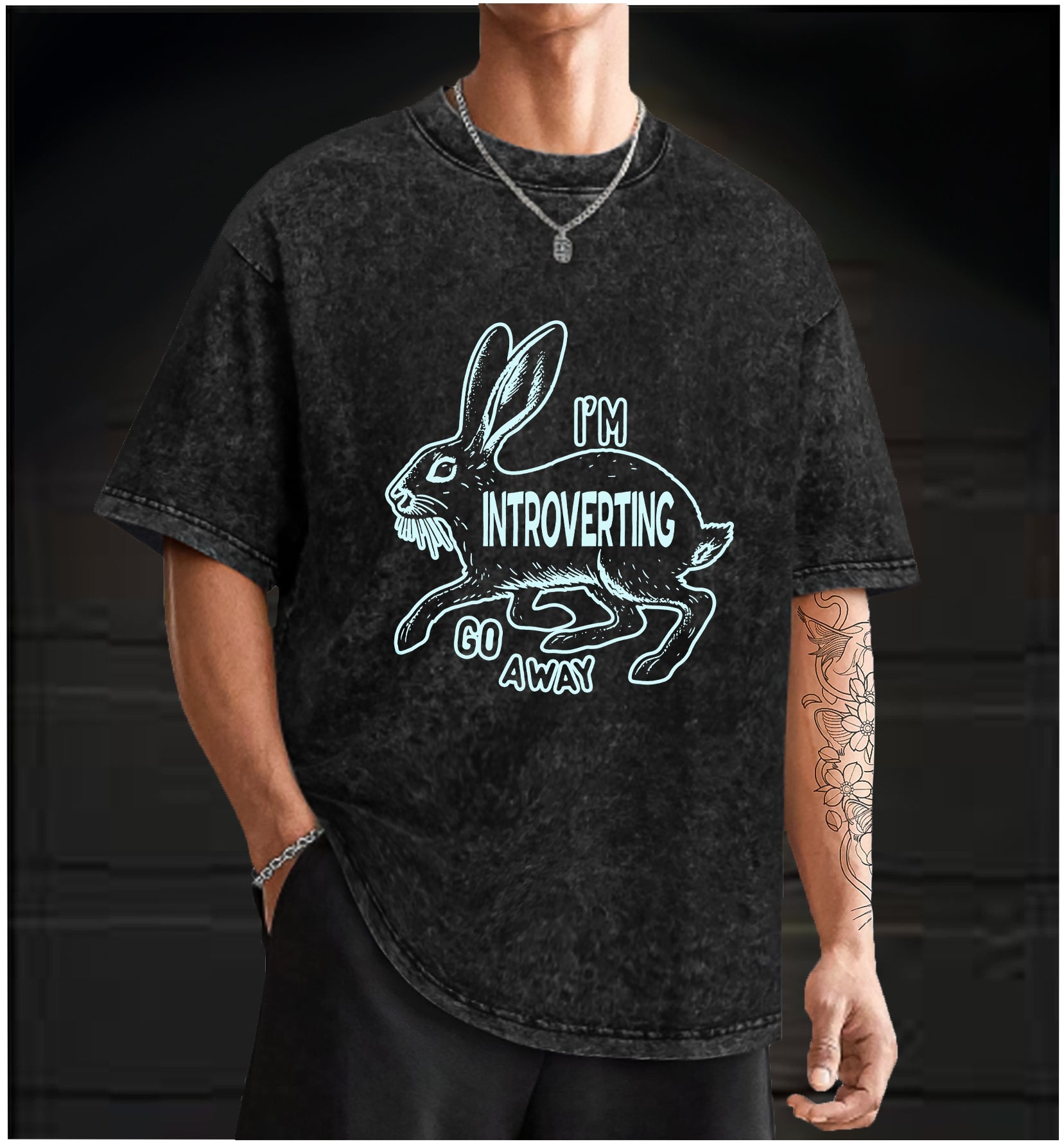  IntrovertLife  Vintage Washed 100% Cotton T-Shirt - TheDrunkShark