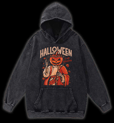 Jesus Comes for Halloween Vintage Washed 100% Cotton Hoodie - TheDrunkShark