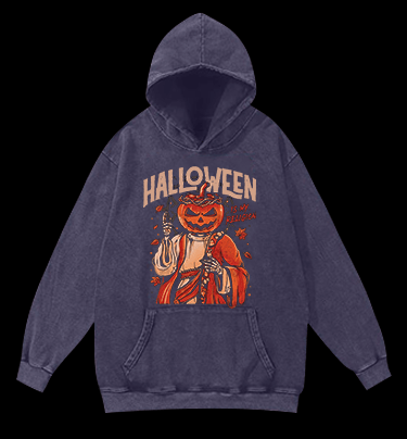 Jesus Comes for Halloween Vintage Washed 100% Cotton Hoodie - TheDrunkShark