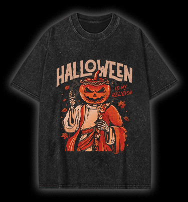 Jesus Comes for Halloween Vintage Washed 100% Cotton T-Shirt - TheDrunkShark