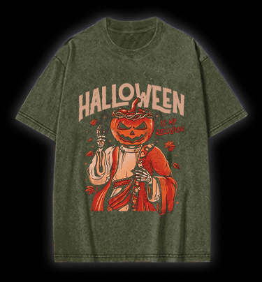 Jesus Comes for Halloween Vintage Washed 100% Cotton T-Shirt - TheDrunkShark
