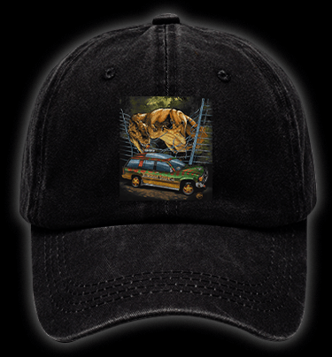  JURASSIC PARK  Vintage Washed 100% Cotton Baseball Hat - TheDrunkShark