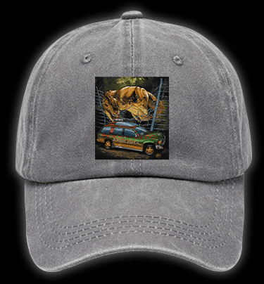  JURASSIC PARK  Vintage Washed 100% Cotton Baseball Hat - TheDrunkShark
