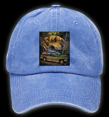 JURASSIC PARK  Vintage Washed 100% Cotton Baseball Hat - TheDrunkShark