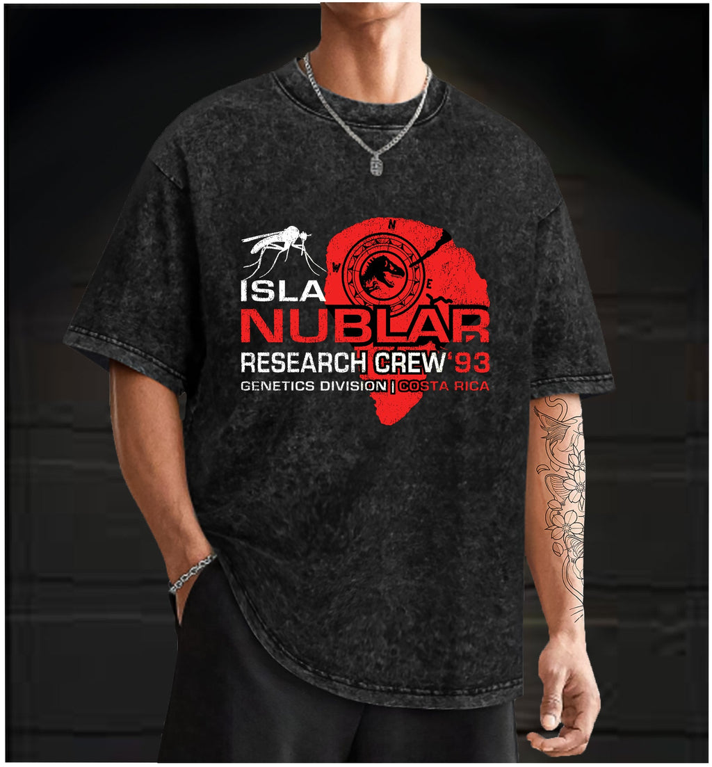  JURASSIC PARK Vintage Washed 100% Cotton T-Shirt - TheDrunkShark