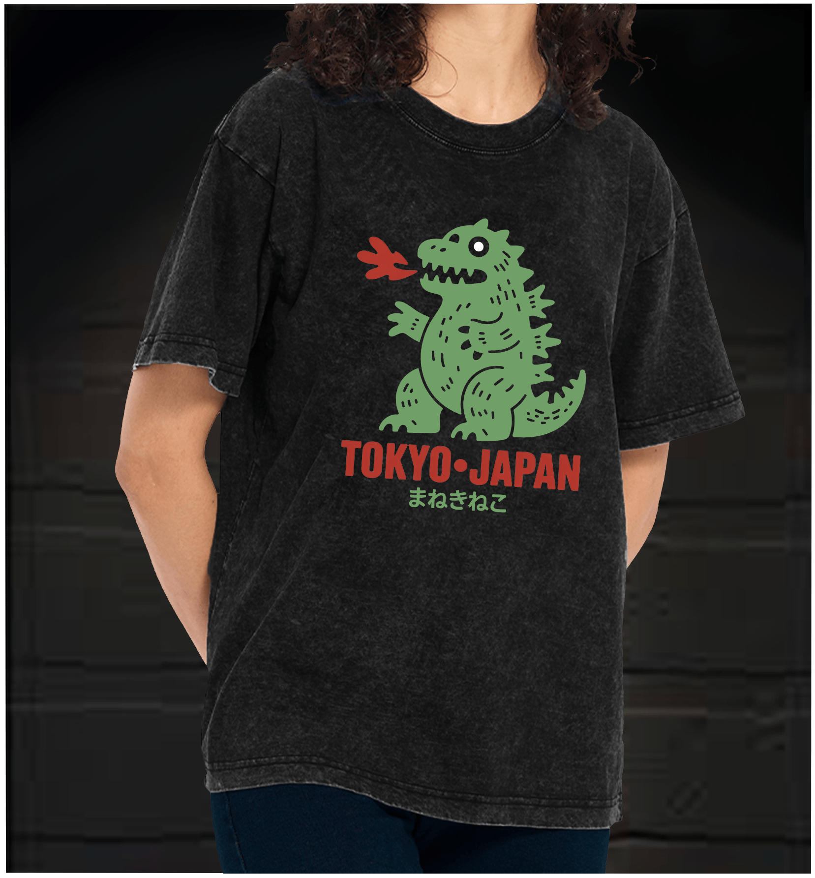 Kaiju??£¤s Tokyo Trip Vintage Washed 100% Cotton T-Shirt - TheDrunkShark