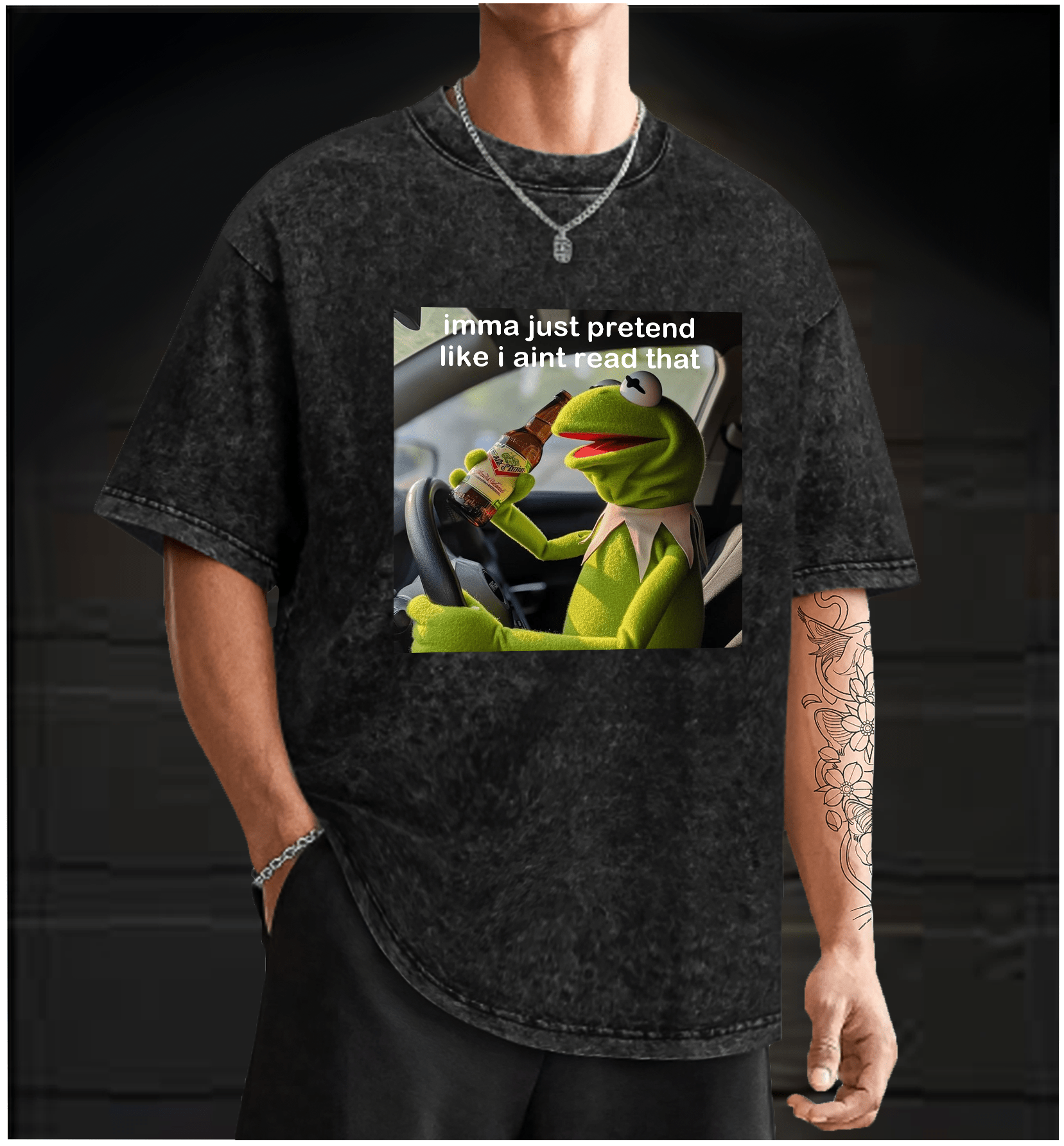 Kermit??£¤s Fake Ignorance Vintage Washed 100% Cotton T-Shirt - TheDrunkShark