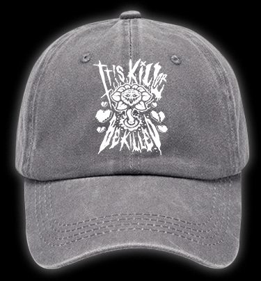 Kill or Be Killed Dark Art Vintage Washed 100% Cotton Baseball Hat - TheDrunkShark