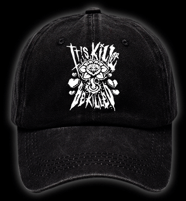 Kill or Be Killed Dark Art Vintage Washed 100% Cotton Baseball Hat - TheDrunkShark