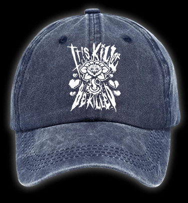 Kill or Be Killed Dark Art Vintage Washed 100% Cotton Baseball Hat - TheDrunkShark