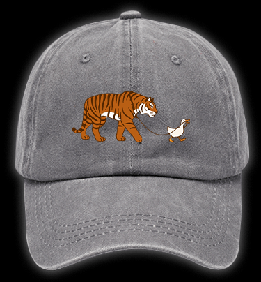 Kitty Walky Vintage Washed 100% Cotton Baseball Hat - TheDrunkShark