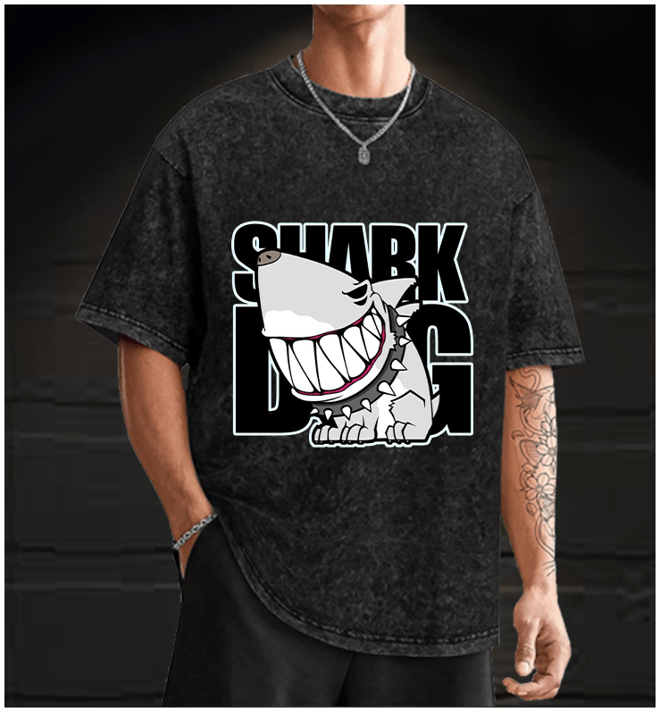  Land Shark  Vintage Washed 100% Cotton T-Shirt - TheDrunkShark