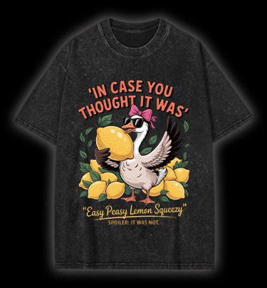  Lemon Squeeze Goose  Vintage Washed 100% Cotton T-Shirt - TheDrunkShark