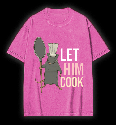 Let Him Cook Vintage Washed 100% Cotton T-Shirt - TheDrunkShark