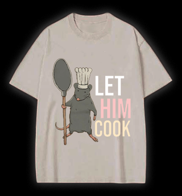 Let Him Cook Vintage Washed 100% Cotton T-Shirt - TheDrunkShark
