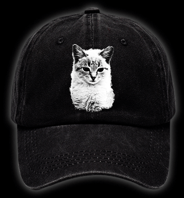 Lucipurr Cat Vintage Washed 100% Cotton Baseball Hat - TheDrunkShark