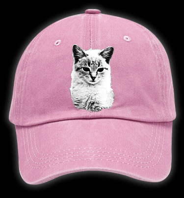 Lucipurr Cat Vintage Washed 100% Cotton Baseball Hat - TheDrunkShark