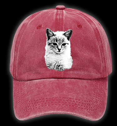 Lucipurr Cat Vintage Washed 100% Cotton Baseball Hat - TheDrunkShark