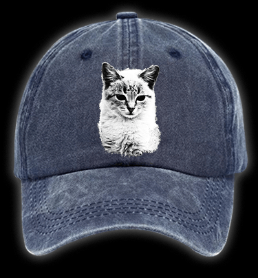 Lucipurr Cat Vintage Washed 100% Cotton Baseball Hat - TheDrunkShark