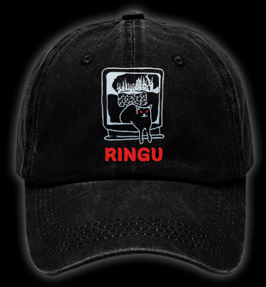 Meow of Ringu Vintage Washed 100% Cotton Baseball Hat - TheDrunkShark
