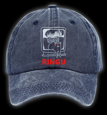 Meow of Ringu Vintage Washed 100% Cotton Baseball Hat - TheDrunkShark