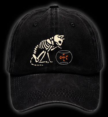 Meow Or Treat Vintage Washed 100% Cotton Baseball Hat - TheDrunkShark