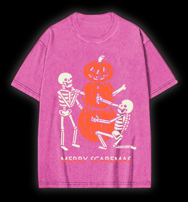 Merry Scaremas Vintage Washed 100% Cotton T-Shirt - TheDrunkShark