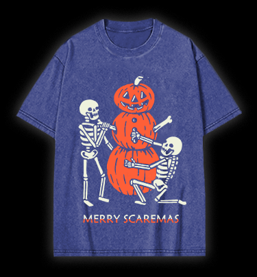 Merry Scaremas Vintage Washed 100% Cotton T-Shirt - TheDrunkShark