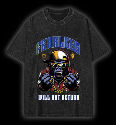  Monkey Gangster Vintage Washed 100% Cotton T-Shirt - TheDrunkShark