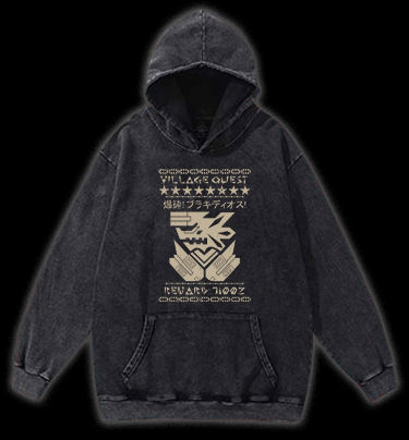 Monster Hunter Vintage Washed 100% Cotton Hoodie - TheDrunkShark