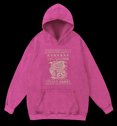 Monster Hunter Vintage Washed 100% Cotton Hoodie - TheDrunkShark